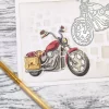 Gummiapan - Motorsykkel fra siden- Dies