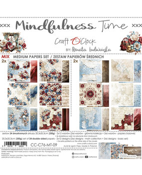 Craft O'Clock - Mindfulness Time 8x8 Inch Medium Papers Set