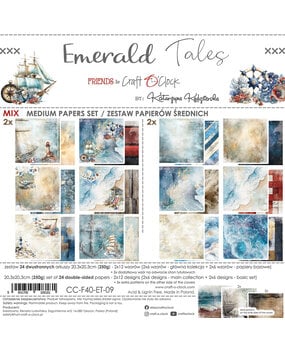 Craft O'Clock - Emerald Tales 8x8 Inch Medium Papers Set