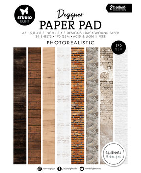 Studio Light - Photorealistic A5 Essentials Designer Paper Pad