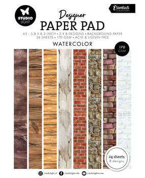 Studio Light - Watercolor A5 Essentials Designer Paper Pad
