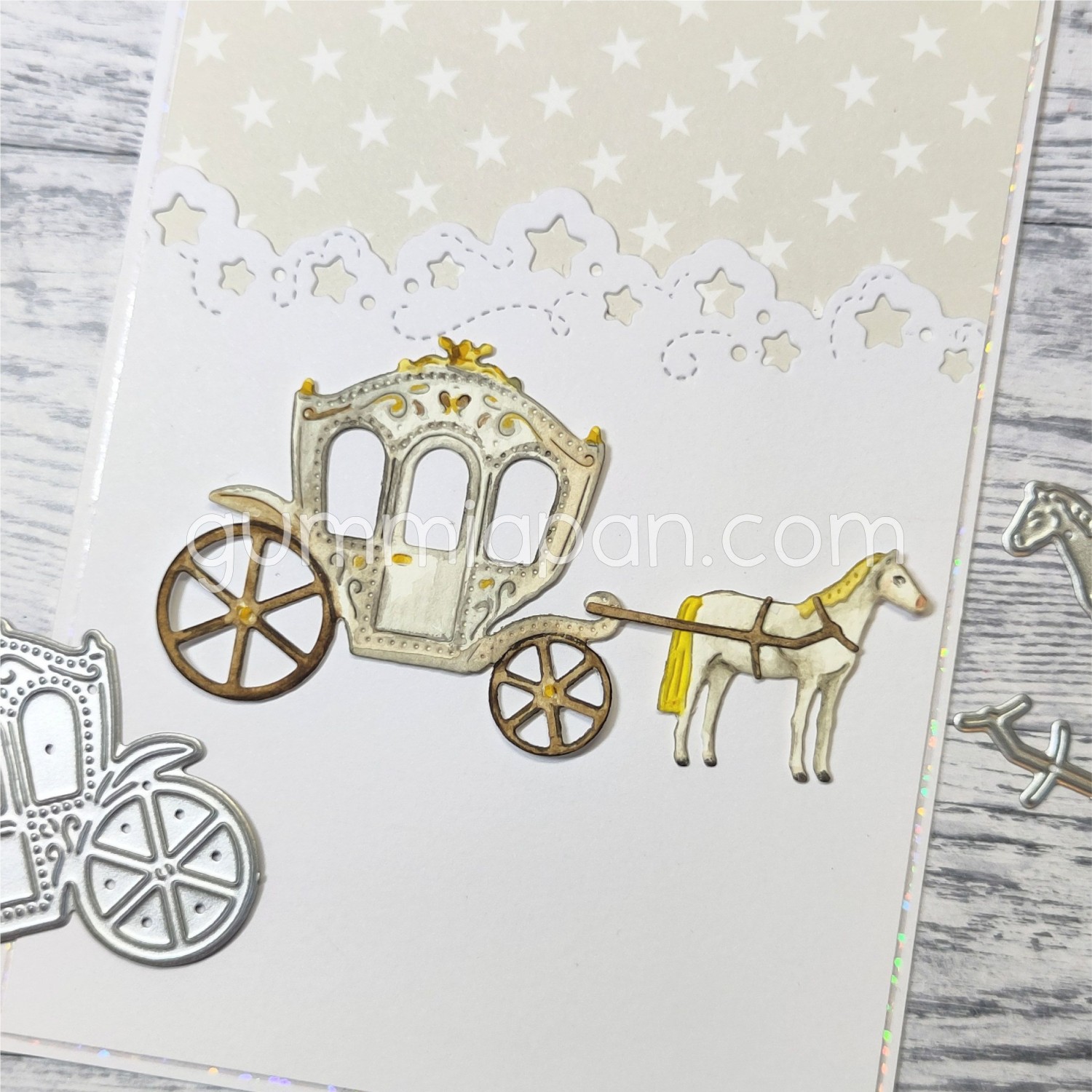 Gummiapan - Hest og vogn - Dies