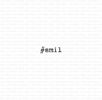 Gummiapan - #smil- stempel