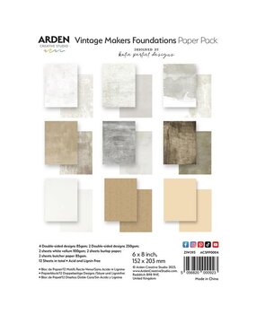 Arden - Vintage Makers - Foundations - Paper Pad 6x8"