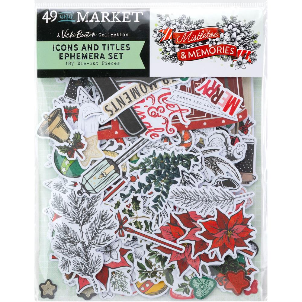 49 & Market - Mistletoe & Memories - Ikons & Titles ephemera set