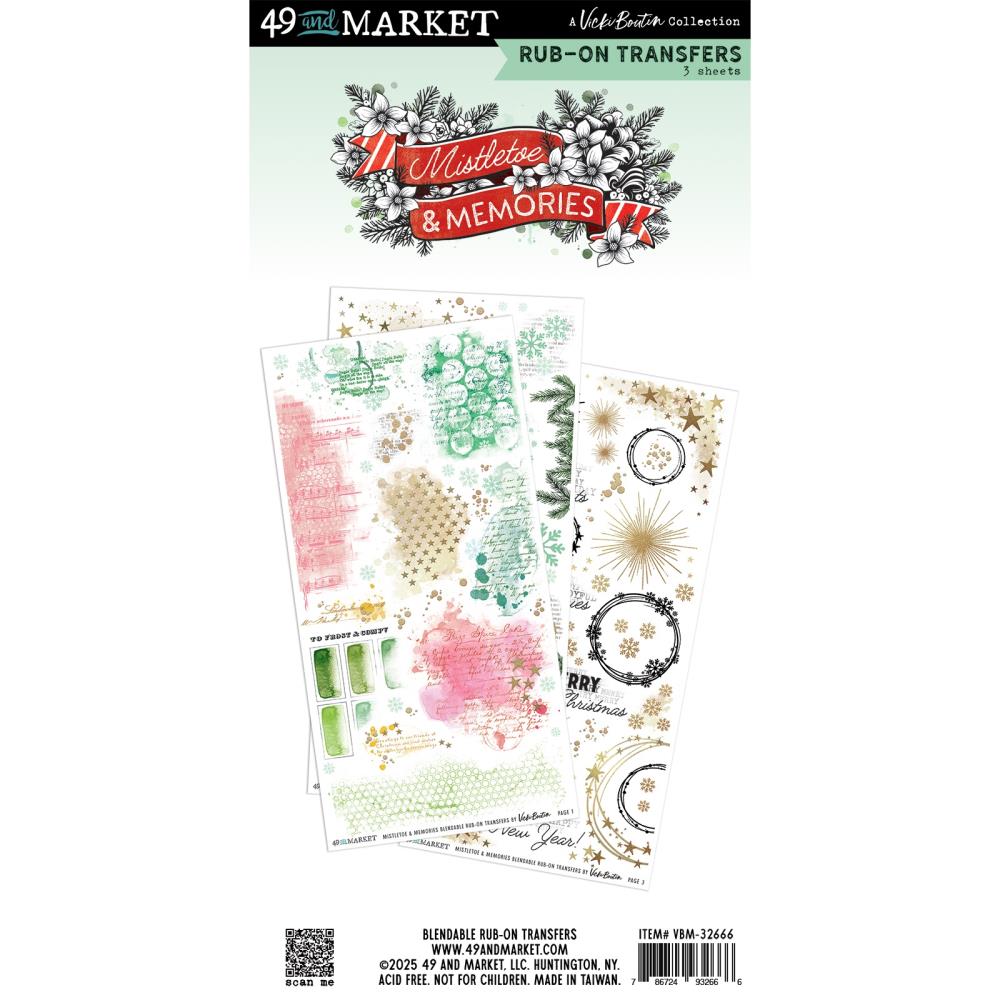 49 & Market - Mistletoe & Memories - Blendable 6 x 12 Rub-On
