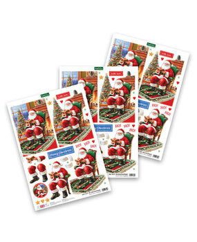 Santa's Story 3D Die-Cut Decoupage (3pcs)