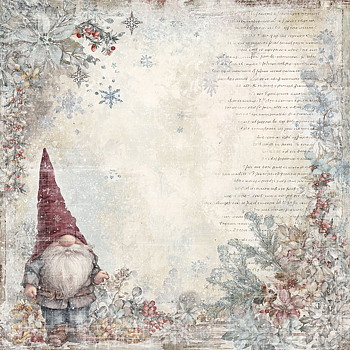 Reprint - Deck the Halls - Gnomes- 12 x 12"