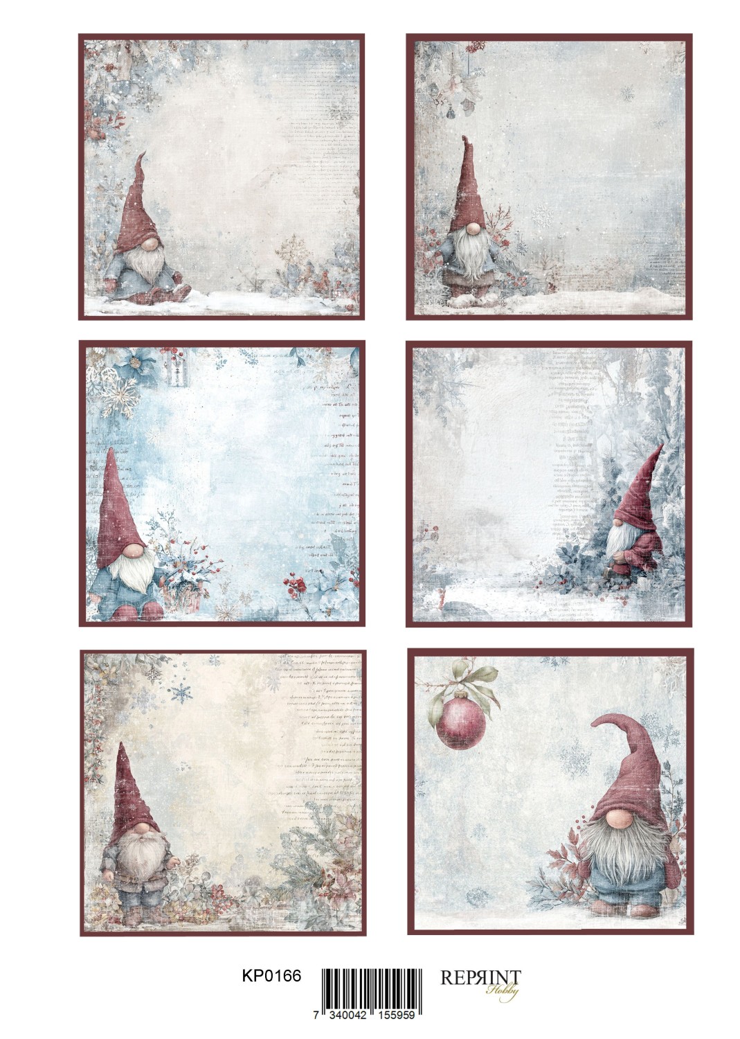 Reprint - Klippark - Deck the Halls - Tags Gnomes