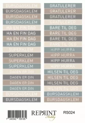Reprint - Cozy Season - Text Norsk - Paper Stickers