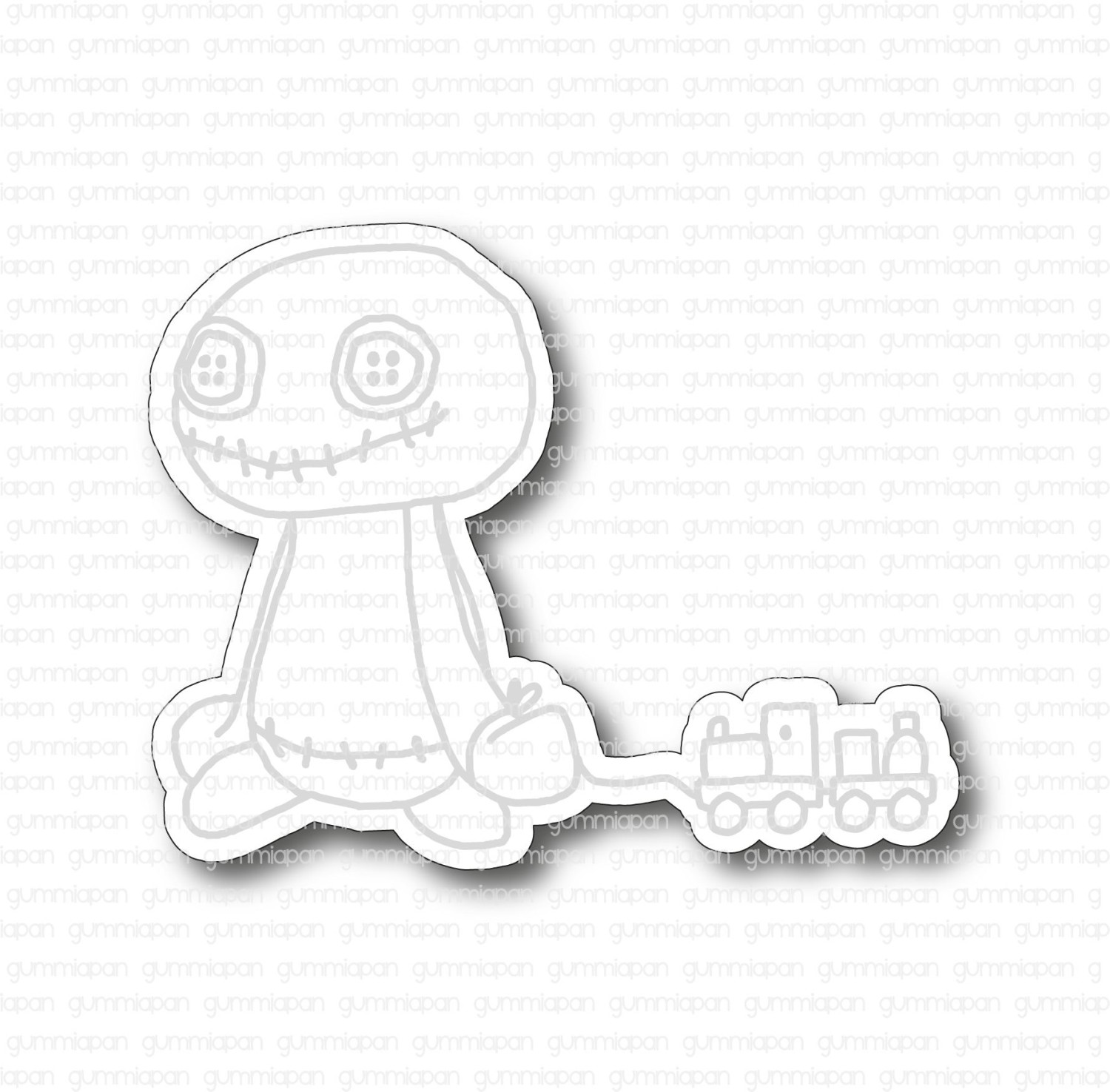 Gummiapan - Lennart med vogn