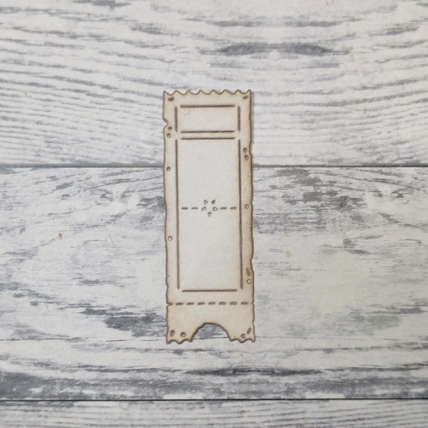 Gummiapan - Liten Sliten Billett med Stjerne i mitten - dies