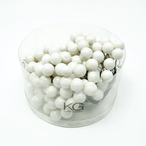 Kort og godt - Pyntebær -Hvit