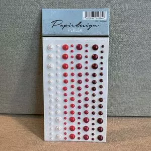 Papirdesign - Halvperler - Rød
