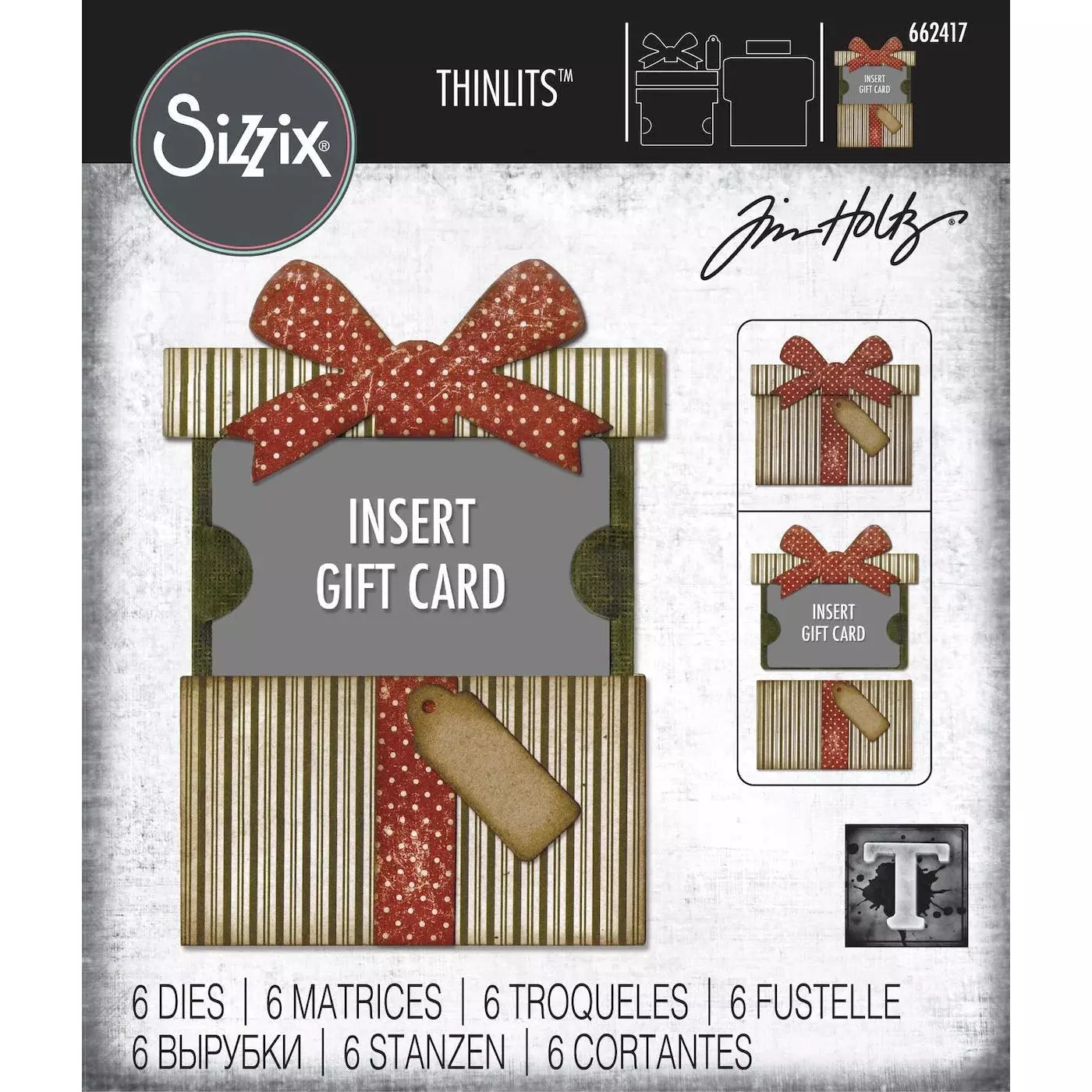 Sizzix • Thinlits Die Set 6pcs Gift Card Package by Tim Holtz