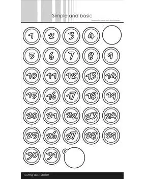 Simple and basic - Numbers in a Circle Dies