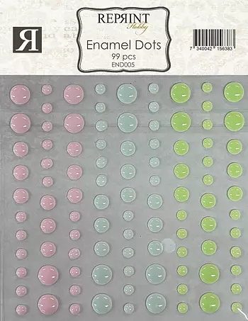 Reprint - Ahesive Enamel Dots -  005 Happiness