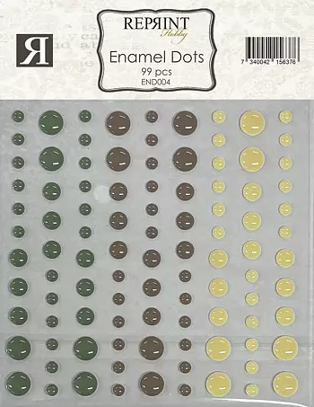 Reprint - Ahesive Enamel Dots -  004 Home for Christmas