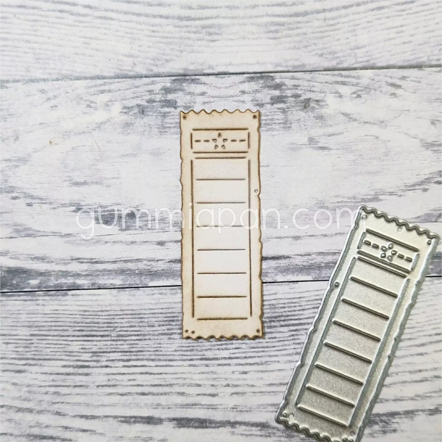 Gummiapan - Sliten billett med stjerne - dies