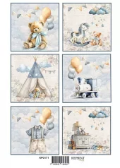 Reprint - Klippark - Baby boy tags A4