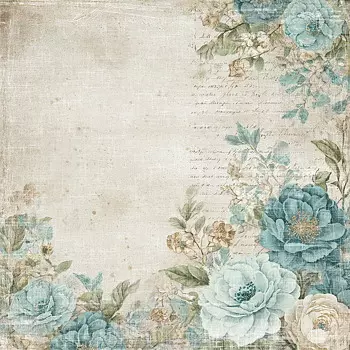 Reprint - masculine moments - Flower corner- 12 x 12"