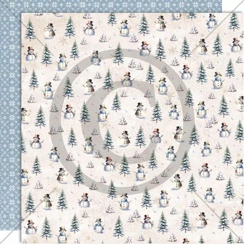 Papirdesign - 12 X 12 - Vinterglede - Snømenn