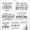 Karen Burniston Stamps - Popcorn phrases