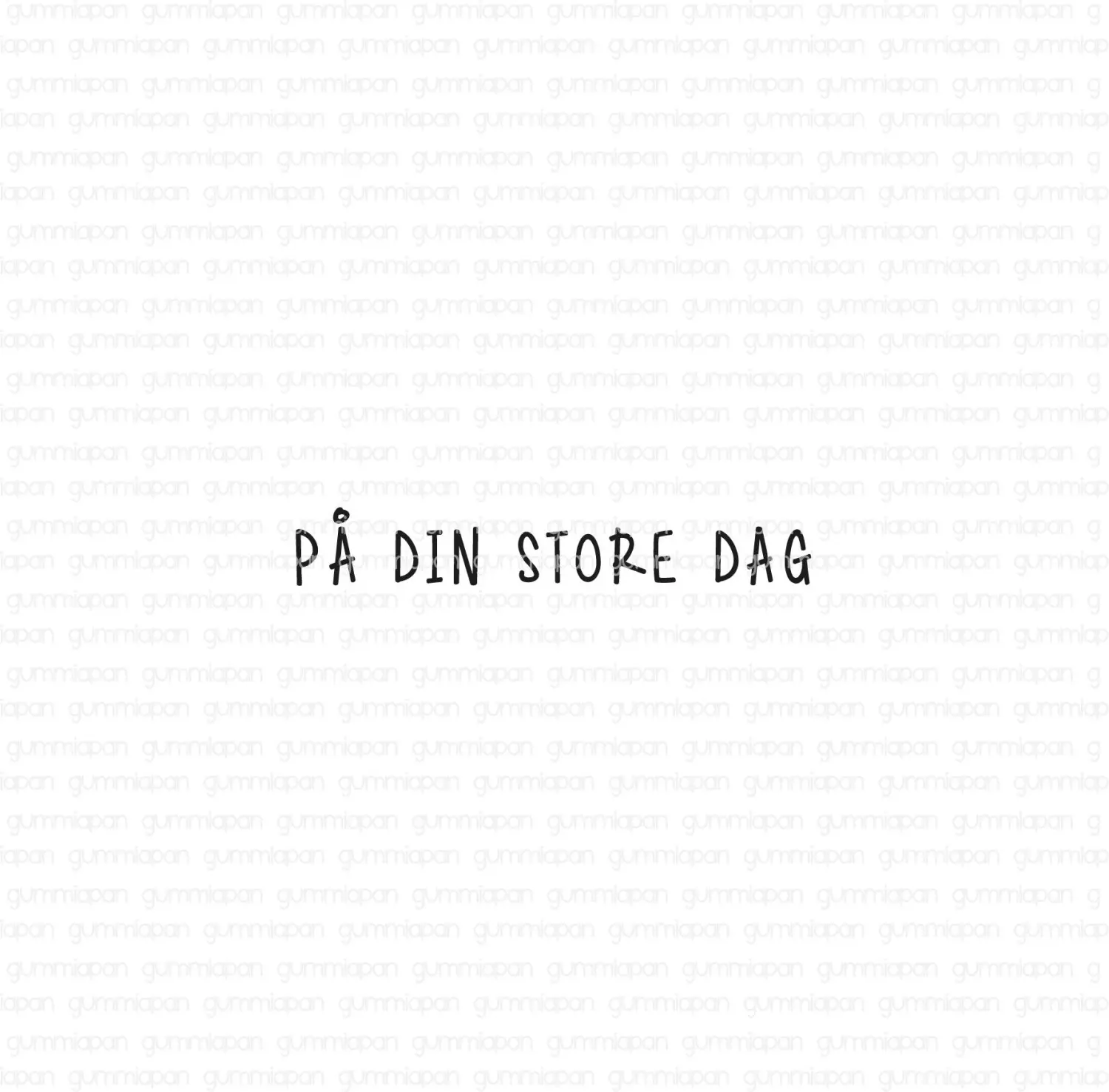 Gummiapan - På din store dag- stempel