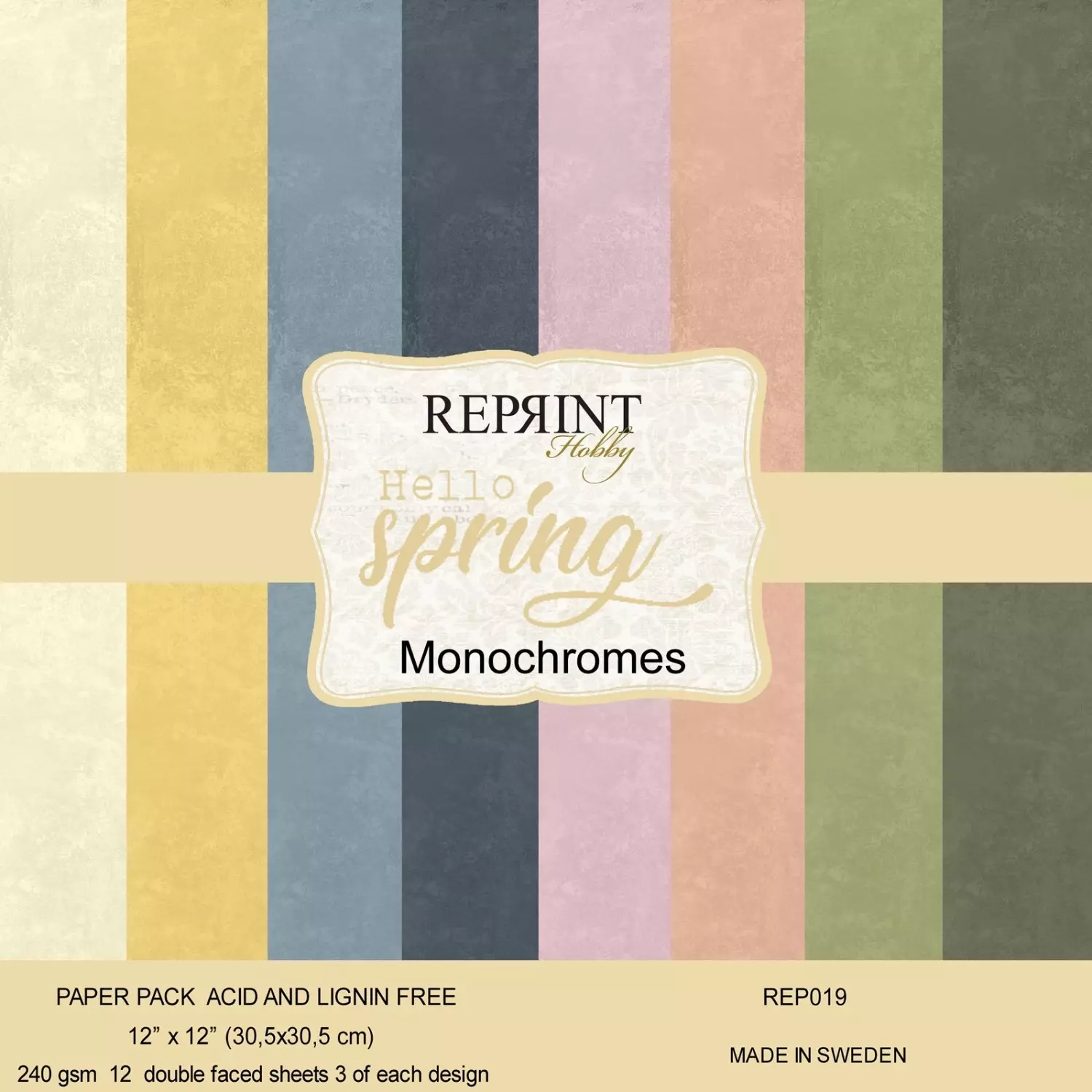 Reprint - Hello Spring - Monochromes - 12x12- Paperpack Reprint