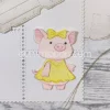 Gummiapan - Kjole & Rosett till Piggy- Dies