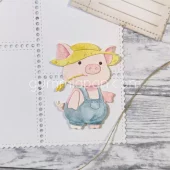 Gummiapan - Snickarbyxa & Stråhatt till Piggy - Dies