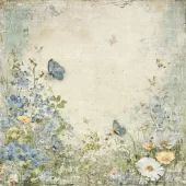 Reprint - Hello Spring Collection - Butterflies - 12 x 12"