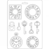 SOFT MOULD A5 SIZE - CLOCKS AND KEYS