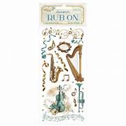 Stamperia - Masquerade - Rub-On 4x8,5 Inch Instrument