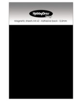 HobbyGros Magnetic Sheets (2 pcs) - Adhesive Back - A4 - 0,5mm