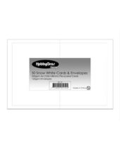 HobbyGros - Cards & Envelopes Square Snow White 105x148mm
