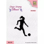 Nellie's Choice • Silhouet Clear Stamps Women Playing Soccer