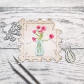 Gummiapan - Bukett i vase- Dies
