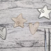 Gummiapan - Hjerte og stjerne stor- Dies