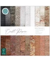 Craft Consortium Essential Craft Papers 12x12 Inch Paper Pad -  Brick Textures 2