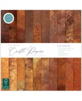 Craft Consortium Essential Craft Papers 12x12 Inch Paper Pad - Rust Textures