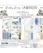 Craft O'Clock - Baby Boy Universe 8x8 Inch Medium Papers Set