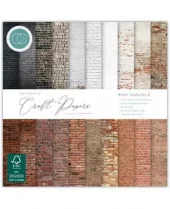 Craft Consortium - Essential Craft Papers 6x6 Inch Paper Pad Brick Textures 2