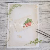 Gummiapan - Billett med Jordbær - Dies