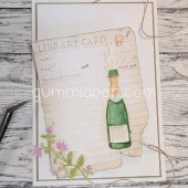 Gummiapan - Åpnet champagneflaske- Dies