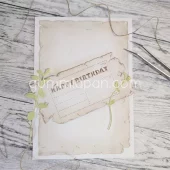 Gummiapan - Happy Birthday ticket- Dies