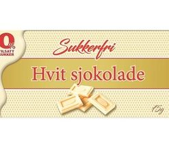 Sukkerfri Hvit Sjokolade 75gr