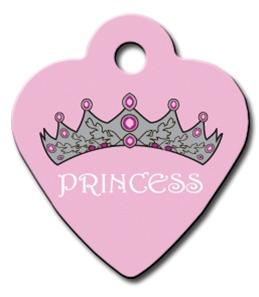 PetScribe tag, Hjerte Liten Pink Princess