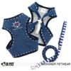Anchor & heart harness leash set NAVY BLUE S