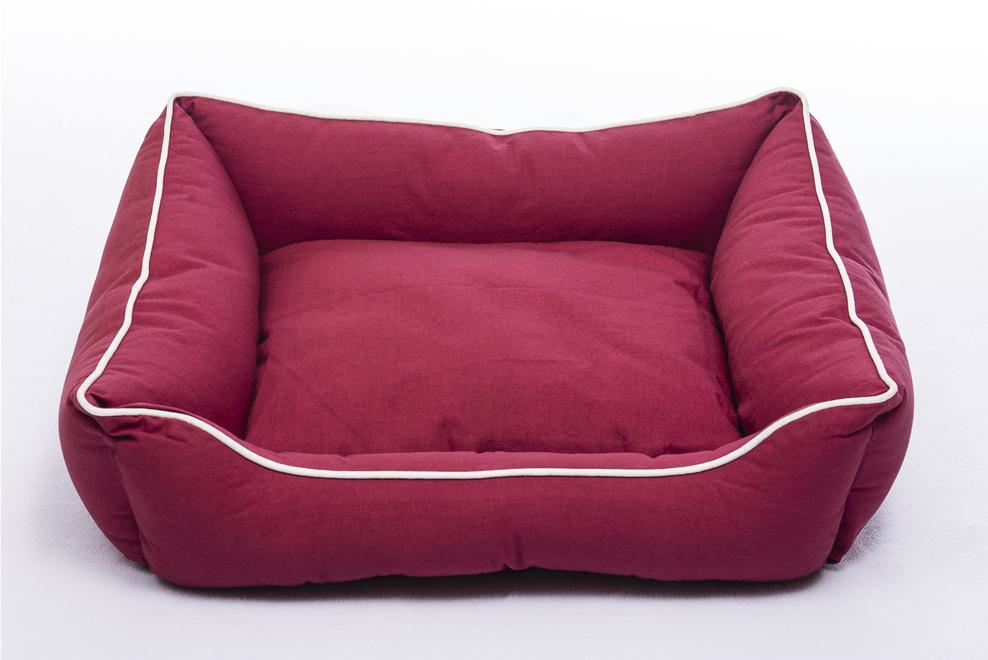 Dog Gone Smart Lounger seng, medium, 66x61 cm, Berry, rød